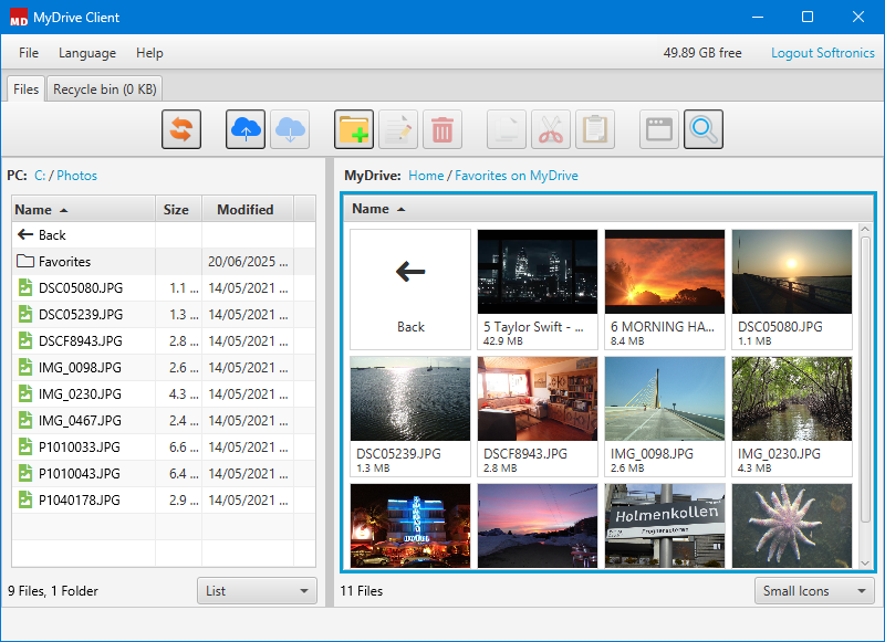 With the MyDrive Client the operation of the cloud storage becomes even easier and faster.